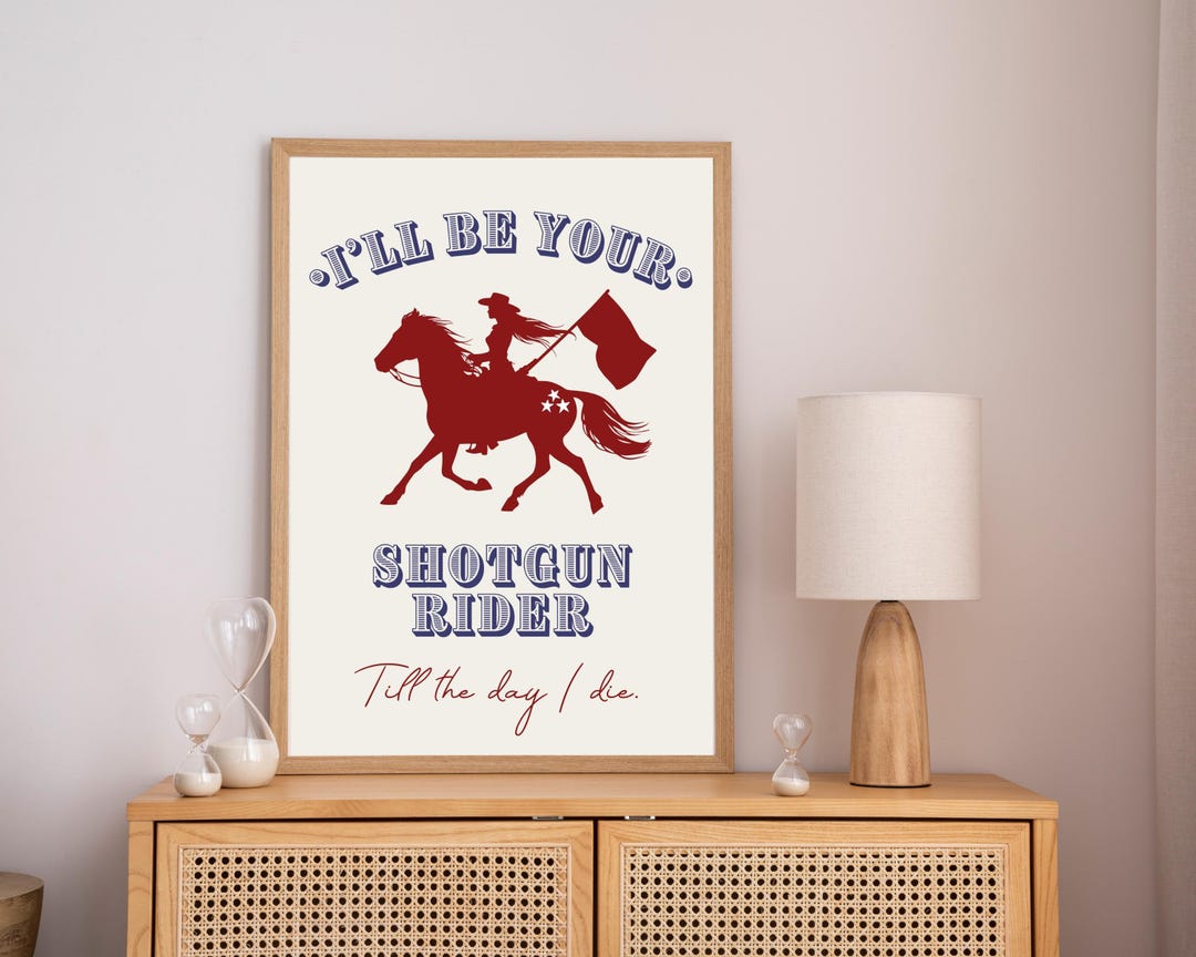 Shotgun Rider Beyonce Cowboy Carter Lyric Print - Western Country Wall ...