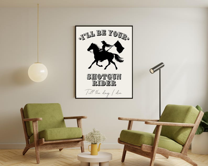 Shotgun Rider Beyonce Cowboy Carter Lyric Print - Western Country Wall ...