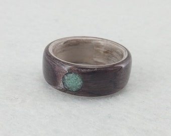 Wood ring || Elegant bentwood ring made in two tones - Handmade Alternative Ring - Size 18.00 mm (USA 7 3/4)