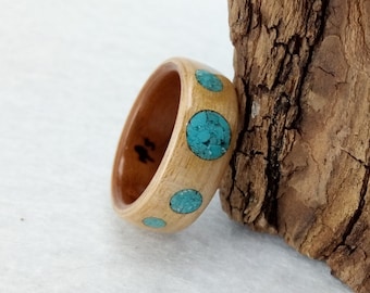 Wood ring || Elegant bentwood ring made in two tones - Handmade Alternative Ring - Size 17.75 mm (USA 7 1/2)