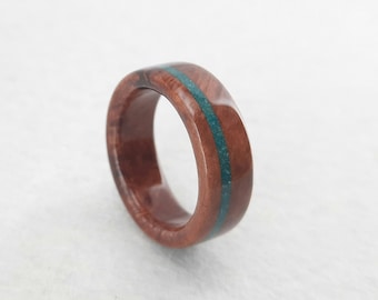 Wood ring // Olive Wood Ring // Natural jewelry // Olive Wood Ring Handmade Alternative Ring - Size (USA 7 3/4)