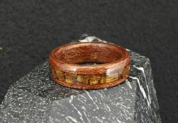 Mahogany wood shop ring