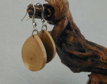 Lagerstroemia wood earrings,  wood earrings