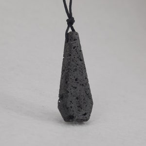 wood pendant //wood necklace //necklaces //Pendants // Volcanic Rock Black Necklace