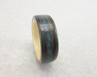 wooden ring || wood ring || ring for women || Elegant bentwood ring made in two tones || Handmade Alternative Ring - Size: USA 6 1/2