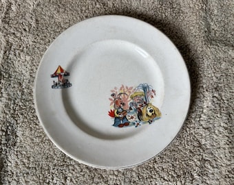 Plato de la serie de televisión clásica de la BBC "The Magic Roundabout" (1967)