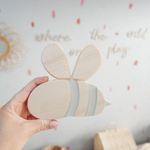 Wooden Bee - Bees - Bee Decor - Gender Neutral Nursery - Wooden Playroom - Neutral Decor for Kids - Neutral Kids Decor - Bee themed decor