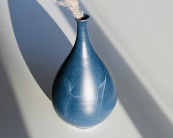 Ceramic vase: pottery vase/ stoneware gooseneck vase