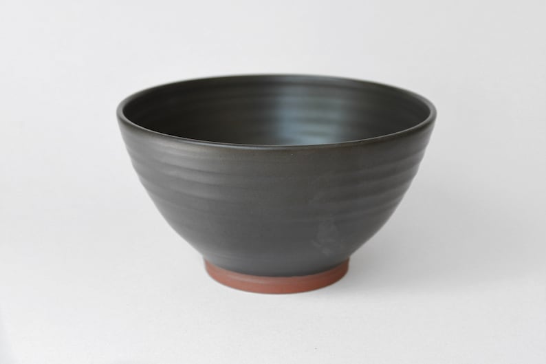 Set of 4 Ceramic Bowls: dinner bowl, cereal bowl, pottery bowl, stoneware bowl. image 1