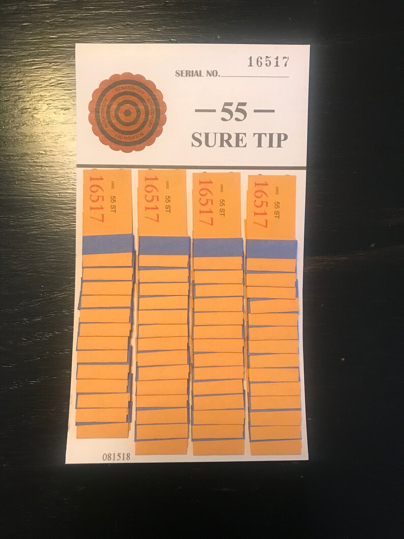 One Dozen 55 Sure Tip Boards Raffle Tickets Jar Tickets Free Etsy