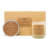 Coastal Breeze, Hand Soap and Scented Candle Gift Set, 100 Natural
