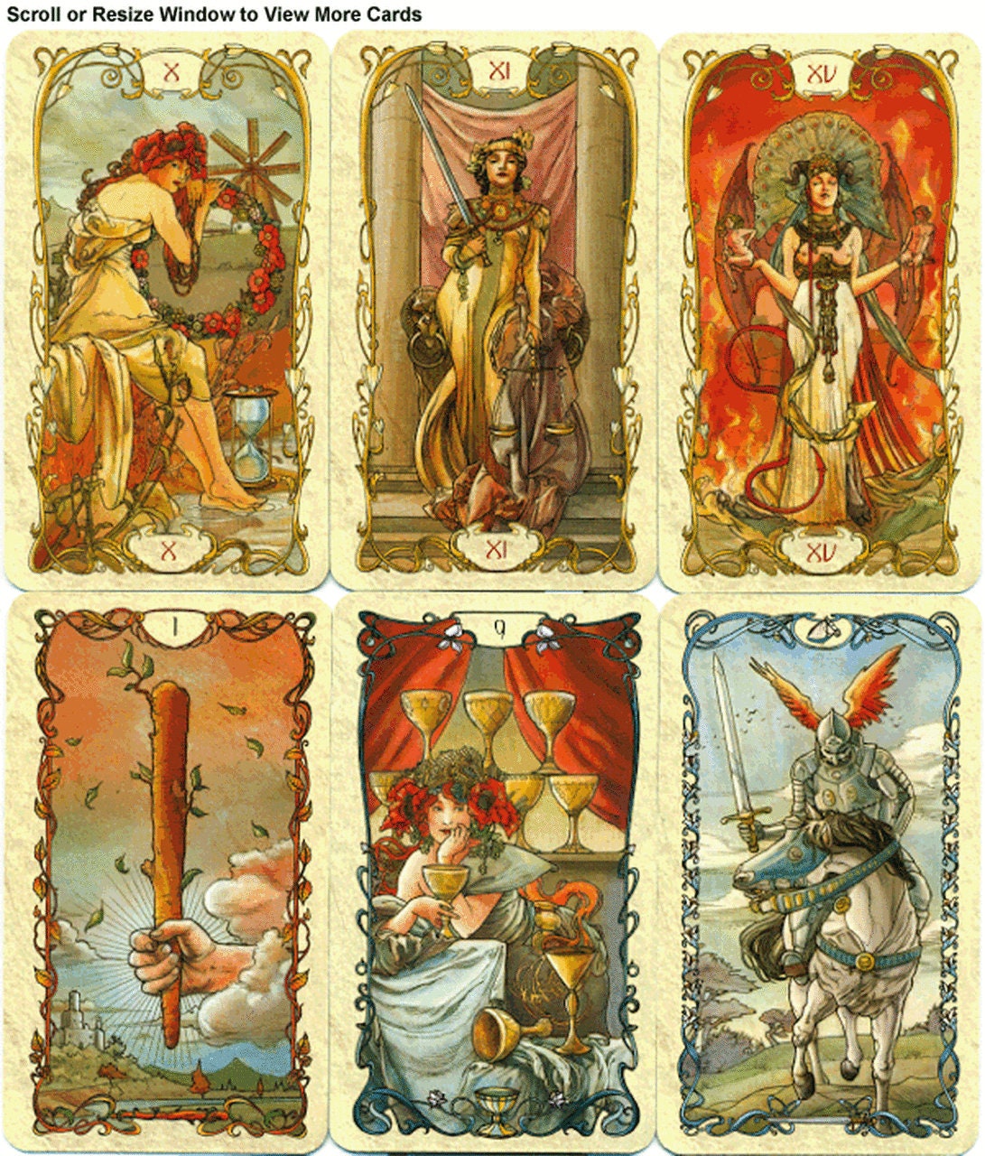 Tarot Mucha Tarot Card Deck & Guidebook Etsy