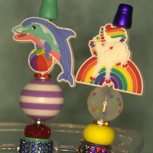 Einhorn und Delfin Perlenstifte
