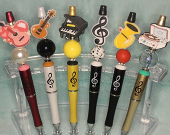 Musical Instruments/Players Beaded Pens