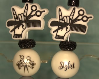 Hair Stylist Beaded Pens