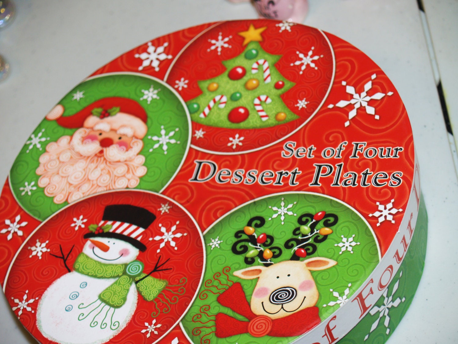 Vintage Discontinued Cracker Barrel Christmas Dessert Plates Etsy
