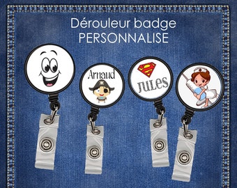 Dérouleur/enrouleur badge personnalisé