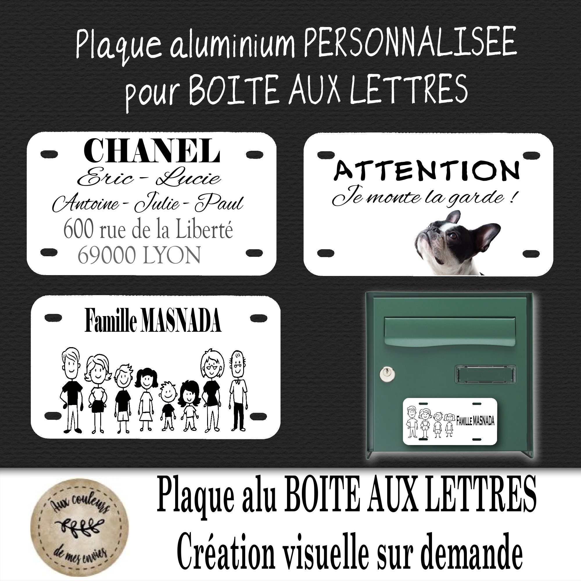 Plaqué boîte aux lettres -  France