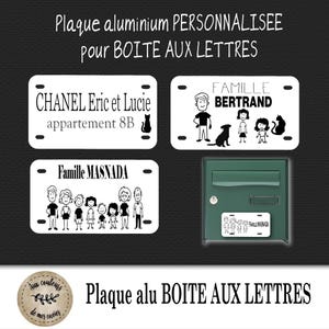 Plaque boîte aux lettres, plaque d&#39;identification aluminium, stop pub