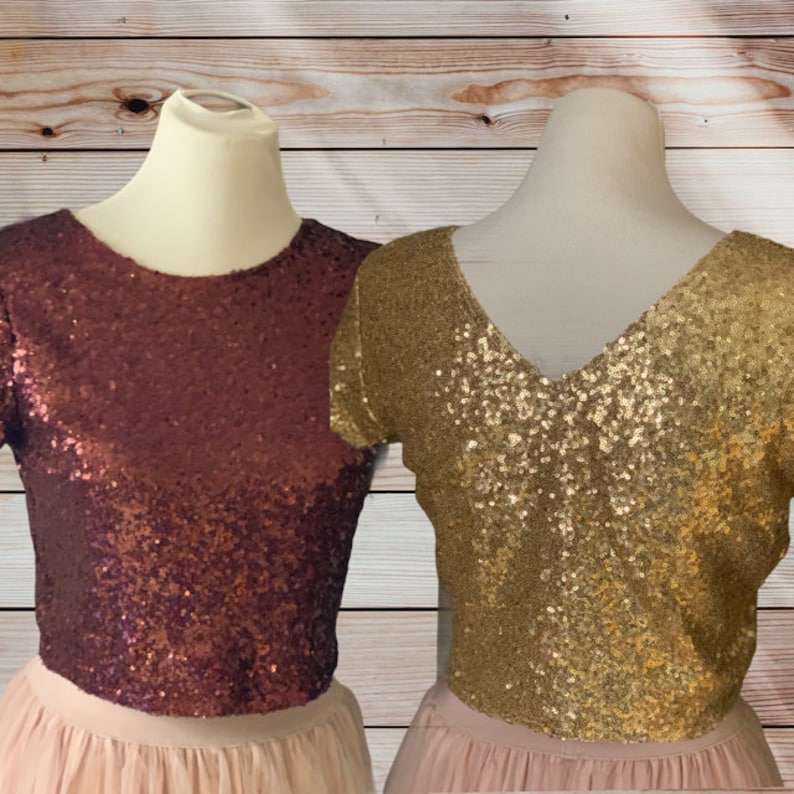 sequin crop top outfit