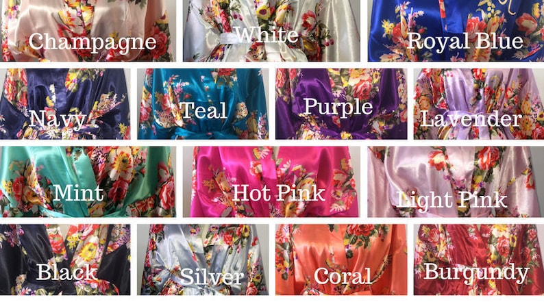 Flower Girl Outfit Bridesmaid Robes Floral Robes Kid Wedding Robe Little Girl Robe Flower Girl Gift Satin Flower girl robes