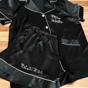 Personalized Satin Bridesmaid Pajama Set: Bridal Party PJs
