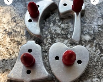 set of red handled cookie cutters