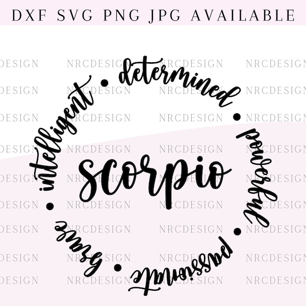 scorpio svg, scorpio trait svg, scorpio zodiac svg, cute cut files, zodiac sign, horoscope sign,