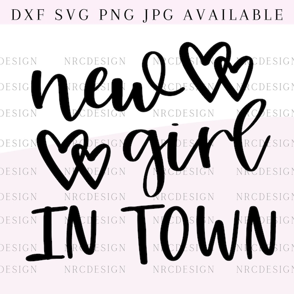 Newborn Baby Girl svg | Newborn svg | Baby svg | New girl in town | SVG Files for cricut | Baby Onesie svg