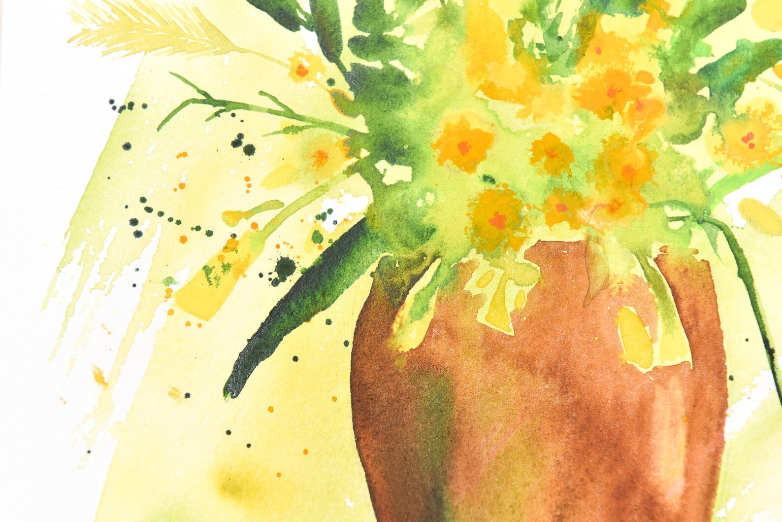 Floral Watercolor Spring Vinegar Watercolor Paint Floral Etsy