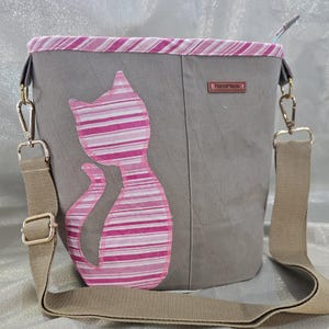 Tote bag, handbag, handmade bag, women&#39;s bag, camel-colored bag, unisex bag, eco-friendly bag, recycled denim.