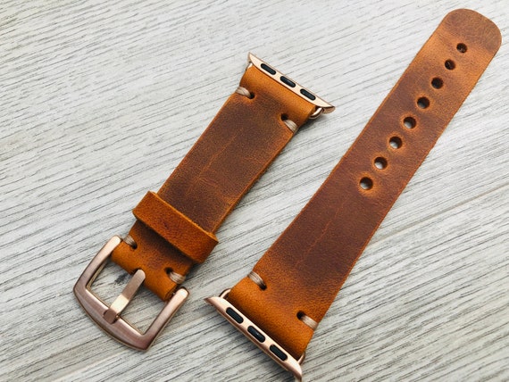 Apple Watch Band, Leather iWatch Bands, Series 12 - 1, SE, 49-46-45-44-42-41-40-38 mm, ULTRA C.Brown