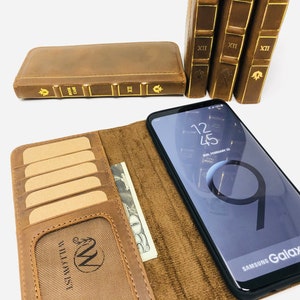 Samsung Wallet, Samsung Galaxy Case, Leather Samsung Case, S10+, S10e, Note 8, Note 9, Note 10, 10+, Note 20, Note 20 Ultra | Book Case |