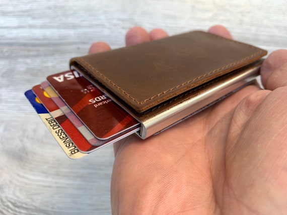 leather credit card organizer