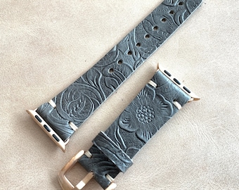 Apple Watch Band, Leather iWatch Bands, Series 11 - 1, SE, 49-46-45-44-42-41-40-38, ULTRA, Gray Brown