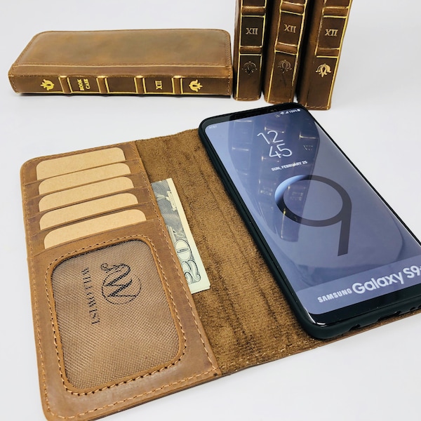 Samsung Wallet, Samsung Galaxy Case, Leather Samsung Case, S10+, S10e, Note 8, Note 9, Note 10, 10+, Note 20, Note 20 Ultra | Book Case |