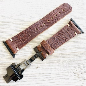 Apple Watch Band, Leather Watch Band, iWatch Band, Apple Watch Leather Band, Series 1 2 3 4 5 7 8 9, 42-44-45-49 mm, 38-40-41 mm