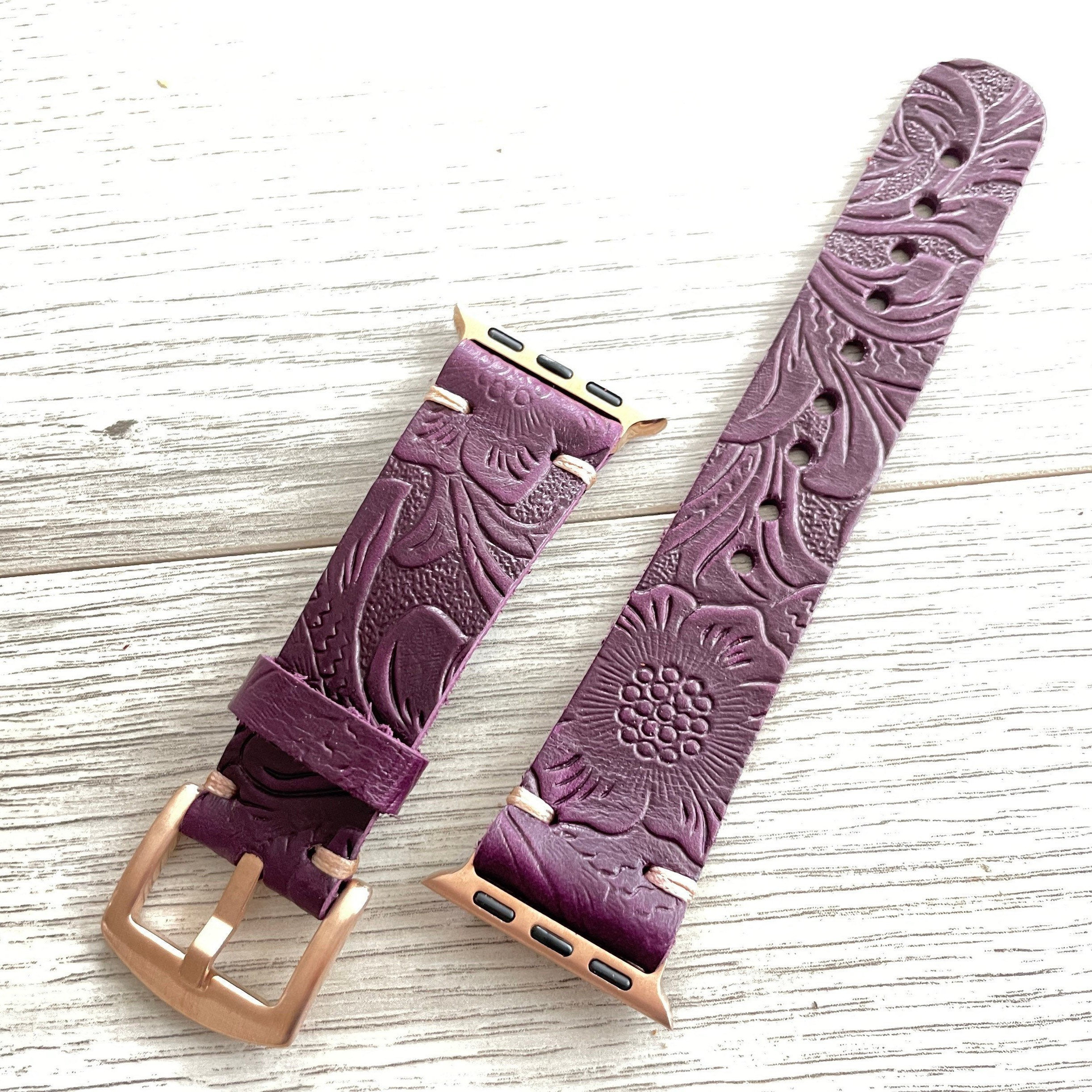 Luxury Apple Watch Band Flower Leather Watchs Strap Wristbands For Iwatch 8  7 6 5 4 SE Designer Watchband From Wingscase, $23.15