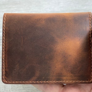 Minimalist Leather Wallet, Credit Card Wallet, Leather Wallet, Slim Leather Wallet, Unisex Wallet immagine 7