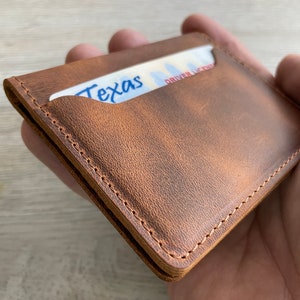 Minimalist Leather Wallet, Credit Card Wallet, Leather Wallet, Slim Leather Wallet,  Unisex Wallet