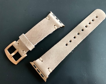 Apple Watch Band, Leather Watch Bands, Series 11 - 1, SE, ULTRA 3-2-1, 49-46-45-44-42-41-40-38mm - SunTan