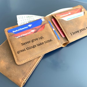 Billetera de cuero personalizada, Billetera personalizada, Billetera personalizada para hombres, Billetera personalizada para hombres, Billetera de cuero para hombres, Billetera de cuero