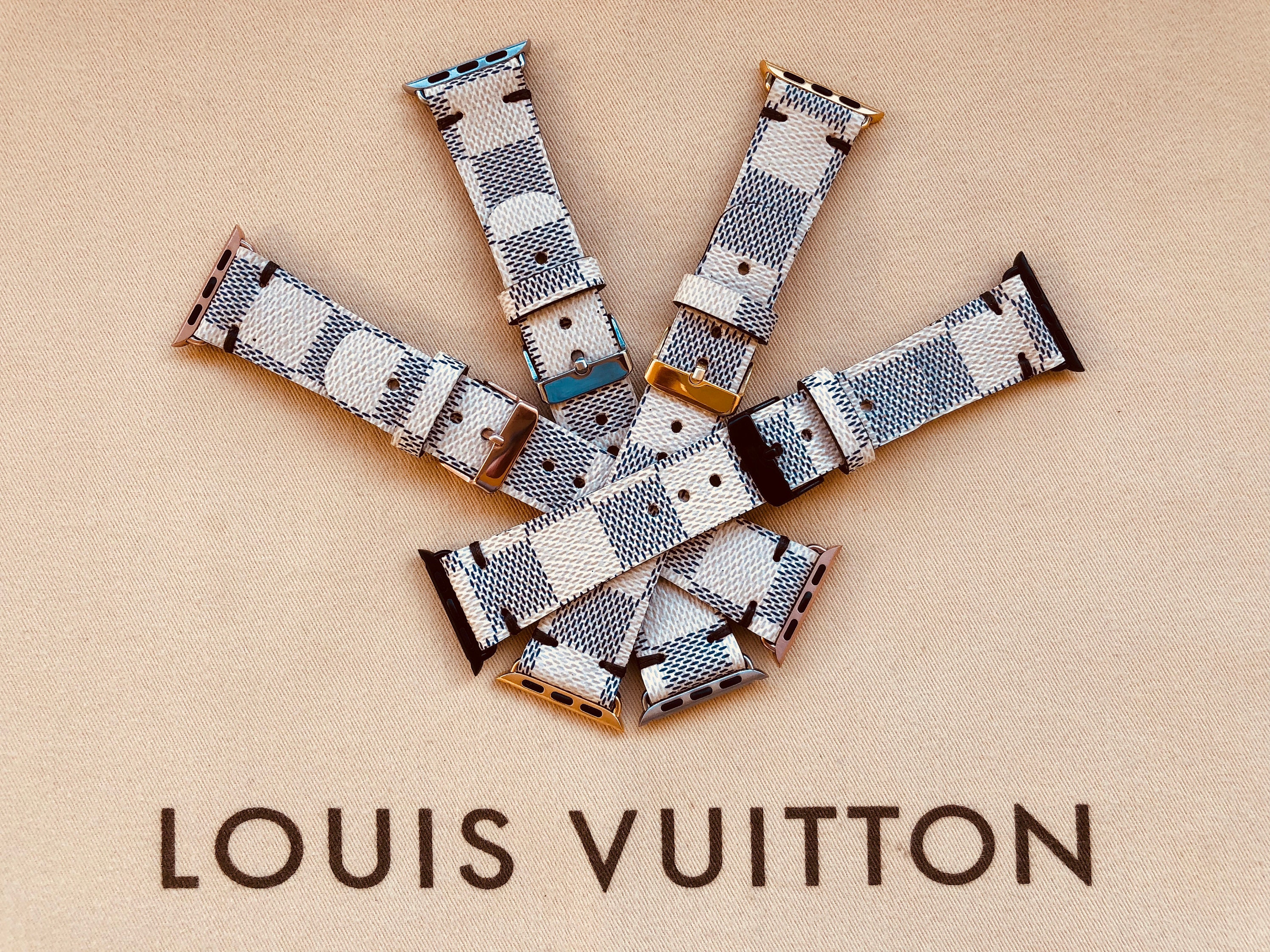 Louis Vuitton Azur Apple Watch Band Series 1 2 3 42mm 38mm | Etsy