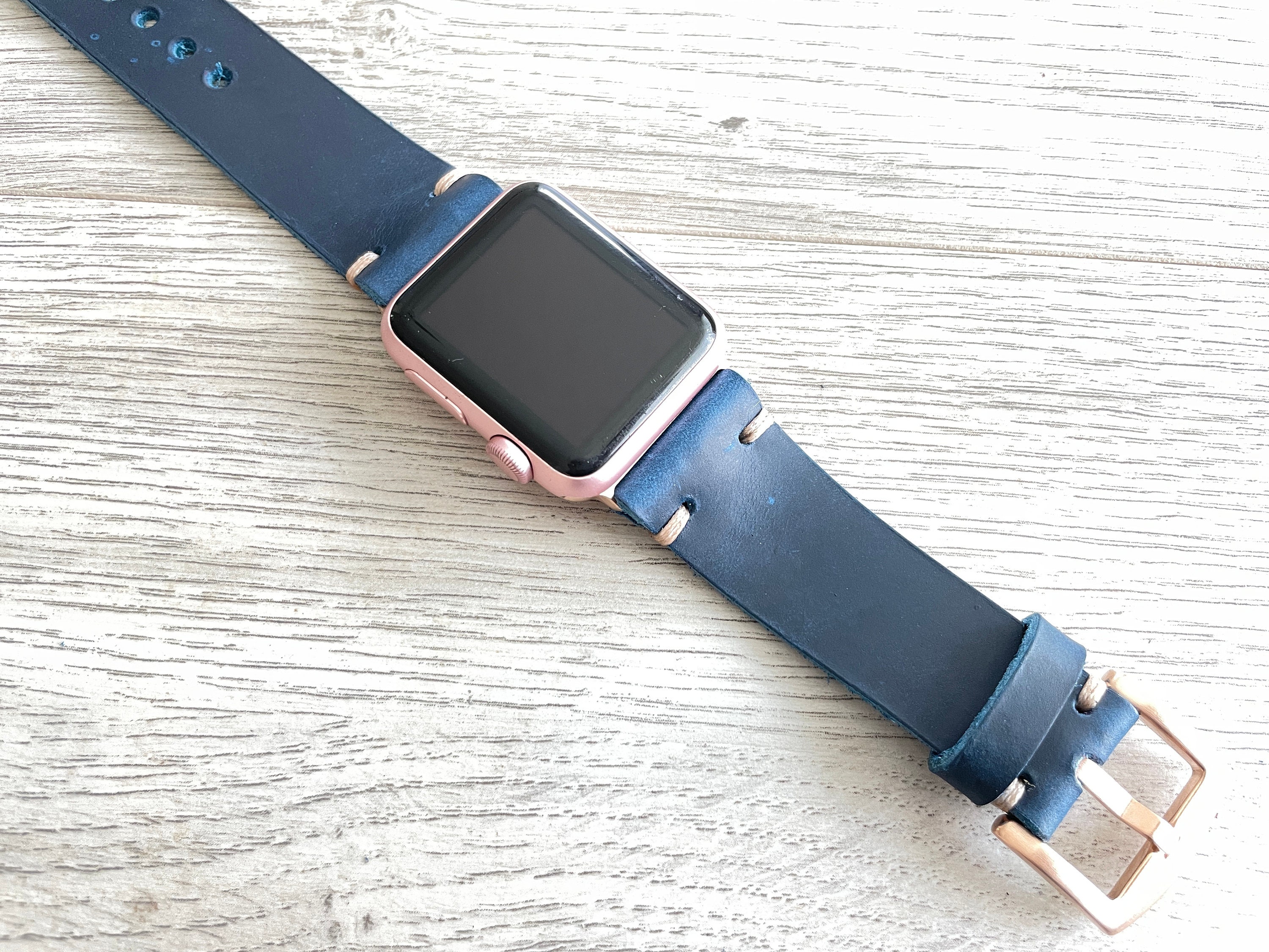 Navy Blue Apple Watch Band Series 1 2 3 4 5 6 7 SE 38mm Etsy