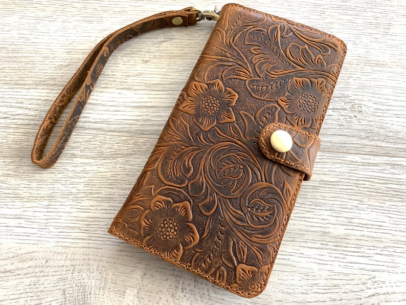 iPhone Wallet, Leather iPhone Case, iPhone 12 Pro Max, iPhone 12 Pro, iPhone 12, iPhone 12 mini, iPhone 11 Pro Max, 11 | Flower Case | 