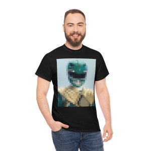 Mighty Morphin Power Rangers Green Ranger Pixelated Shirt, 90s Tommy Green Ranger, Retro Shirt, 90s vintage