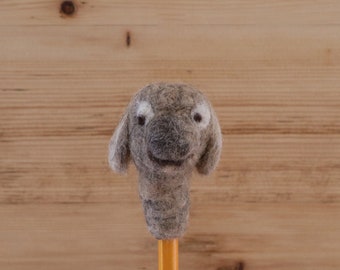 Dog head, pencil attachment, decorative items, gift items