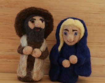 Christmas decorations, Mary and Joseph, nativity figure, finger puppet, playing, playing figures, puppet theatre
