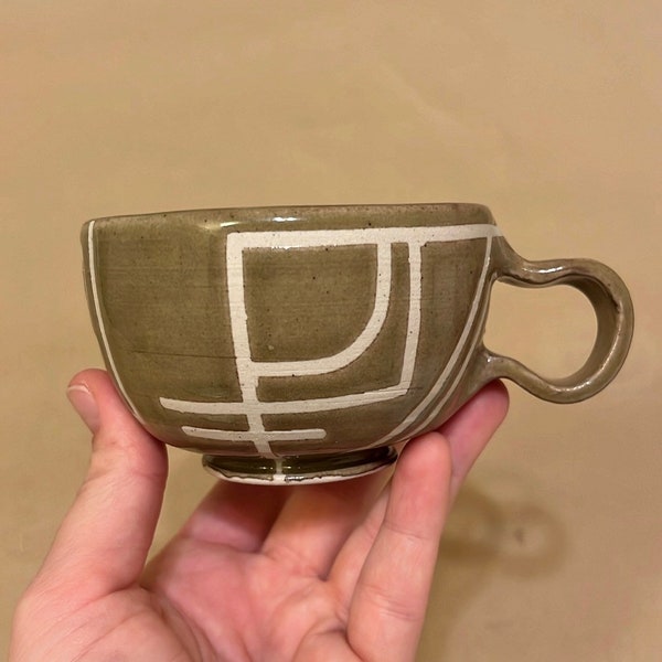 Modernist Abstract Teacup