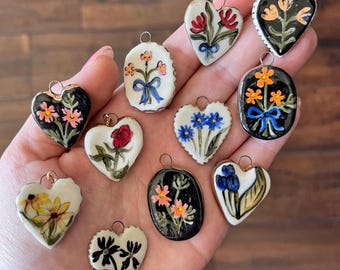 Custom Gold Flower Charms - Made to Order